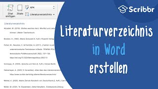 Literaturverzeichnis in Word erstellen  Scribbr 🎓 [upl. by Joshua261]