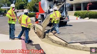 Cement Mixer Truck At Work ｜Pouring Cement｜Robertsons Ready Mix [upl. by Ursal]