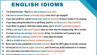 100 Common Idioms Frequently Used in Daily English Conversations [upl. by Metts687]