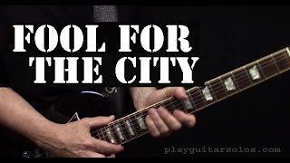 Foghat Fool For The City All Chords and Leads [upl. by Eelegna612]