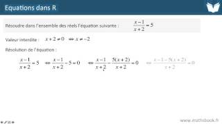 Equations dans R  Cours de maths [upl. by Tamarah802]