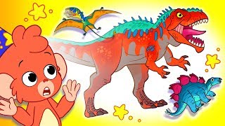 Learn Dinosaurs for Kids  Dinosaur Cartoon videos  TRex Giganotosaurus  Club Baboo [upl. by Kania115]