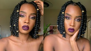 I TRIED RUBBER BAND BOX BRAIDS  NATURAL HAIR SERIES EP1 [upl. by Brad]