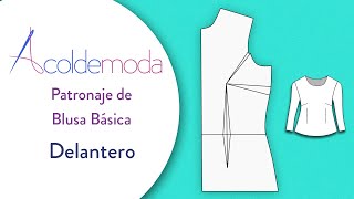 Clase 2 PATRÓN DE BLUSA BÁSICA  Delantero  Paso a Paso  DIY [upl. by Kadner465]