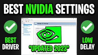 BEST NVIDIA Control Panel Settings For GAMING UPDATED 2023 [upl. by Kuehnel]