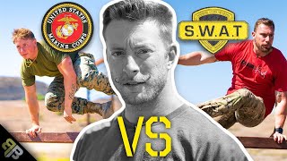 SWAT Operator vs US Marine Fitness BATTLE [upl. by Annoed868]