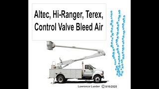 Altec HiRanger Terex Control Valve Bleed Air [upl. by Yht683]