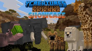 yCreatures Savanna Mod Showcase in MCPE [upl. by Leandro446]