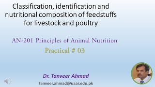 Practical3 Classification and identification of feedstuffs Roughages Lecture SeriesNutrition [upl. by Camella511]