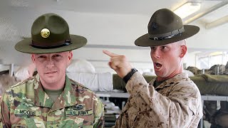 Marine Corps Drill Instructors VS Army Drill Sgts Marine Reacts [upl. by Nevek31]