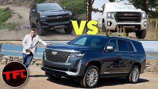 You KNOW The 2021 Cadillac Escalade Costs More — But Heres What You Get Over The Tahoe And Yukon [upl. by Zawde]