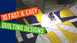 🏅 🥳 10 Fast amp Easy Quilting Designs  Finish Your Quilt [upl. by Violante358]