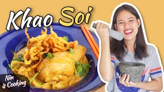 How to make KHAO SOI chicken ข้าวซอย amp Khao Soi Paste  Thai Recipes [upl. by Attenev]