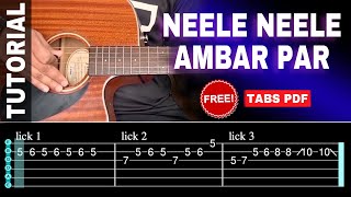 Neele Neele Ambar Par  Full Guitar Lesson  Best Guitar TABS  Free TABS PDF  Sushant Patil Music [upl. by Nive]