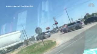 Caught On Cam Train Vs Sheriffs SUV [upl. by Mount]