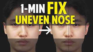 Fix Uneven Nose｜Facial Asymmetry in 1Minute｜Balancing Exercise [upl. by Atikcir]