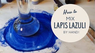 How to Mix LAPIS LAZULI Gemstone Watercolor paint by hand [upl. by Lleddaw216]