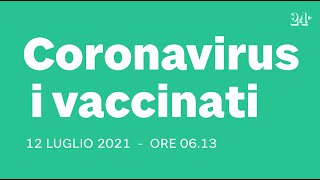 Coronavirus i vaccinati al 12 luglio 2021 [upl. by Neenwahs]