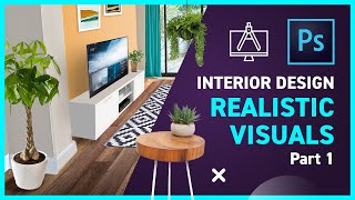 Interior Design with Photoshop  Perspective Patterns [upl. by Yrolam851]