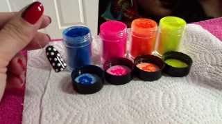 CND Shellac Nail Art amp Irresistible Lecente Neon Nail Shadows [upl. by Suraved628]