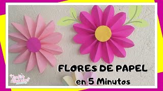 Como hacer FLORES DE PAPEL fáciles En Menos de 5 MINUTOS [upl. by Rehpinnej]