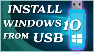 Download and Install Windows 10 from USB Flash Drive StepByStep [upl. by Surtemed]