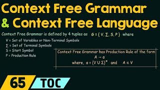 Context Free Grammar amp Context Free Language [upl. by Sukramed]