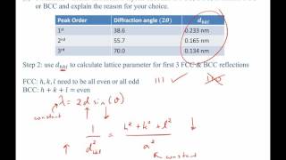 XRD Xray diffraction worked example problem [upl. by Yclek288]