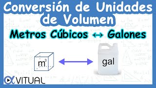 🧊 Conversión de Unidades de Volumen Metros Cúbicos m³ a Galones gal [upl. by Frantz]