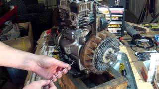 Briggs and Stratton 5HP  Carburetor Linkage Setup  130212 [upl. by Wojak]