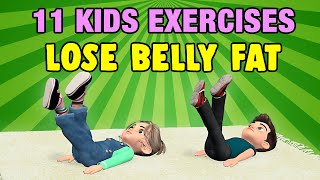 11 Kids Exercises To Lose Belly Fat At Home [upl. by Ariella]