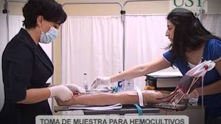 Toma de muestra para HemocultivoUniversidad Santo Tomas [upl. by Loseff310]