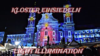 KLOSTER EINSIEDELN SWITZERLAND 🇨🇭 LIGHT SHOW ILLUMINATION [upl. by Sivle758]