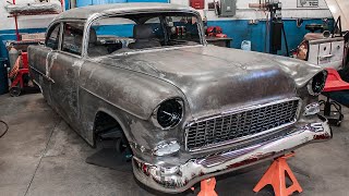 1955 Chevrolet Bel Air Supercharged LS9 T56 Pro Touring Build Project [upl. by Tnahsarp]