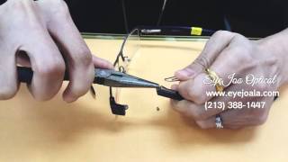 Spring hinge glasses repair How to fix  Eyejoa Optical [upl. by Rahmann514]