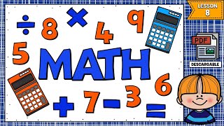 LECCIÓN 8 MATEMÁTICAS EN INGLÉS  MATH IN ENGLISH [upl. by Dj]