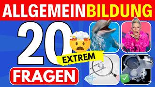 Allgemeinwissen Quiz 20 extrem schwere Fragen [upl. by Kopans]