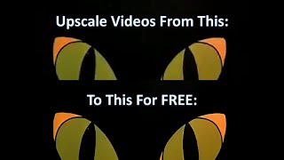 AI Video Upscaling for FREE [upl. by Janetta64]