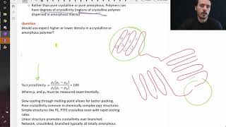 Polymer crystallinity [upl. by Kappenne]