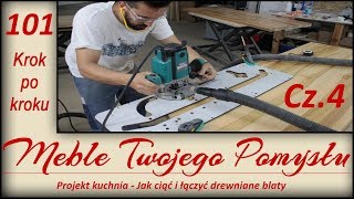 4 Projekt kuchnia  Jak ciąć i łączyć drewniane blaty  cut and connect wooden kitchen countertops [upl. by Airot]