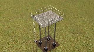 ElevatedOverhead Steel Water TankAnimation [upl. by Rez]