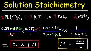 Solution Stoichiometry  Finding Molarity Mass amp Volume [upl. by Rediah]