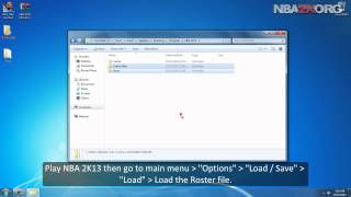 NBA 2K13  How To Install Roster Update [upl. by Amlet]