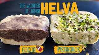 How to make HELVA at HOME 😍  2 Halva Recipes 1Pistachios 2Cocoa  Refika’s Special Oven Helva 🤤 [upl. by Sabba906]