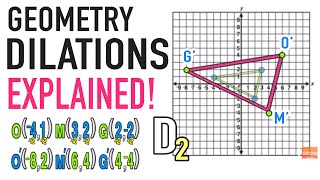 Dilations Geometry Transformations Explained [upl. by Enael446]