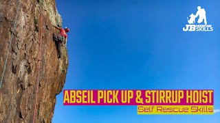 Self Rescue Skills for Rock Climbers Abseil Pick Up amp Stirrup Hoist [upl. by Buller928]