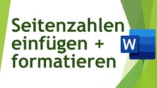 Seitenzahlen in Word einfügen  Abschlussarbeiten schreiben 08 [upl. by Mercola]