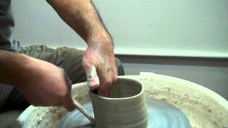 Akira Satake Throwing a Chawan Japanese ceremonial tea bowl slip applied [upl. by Sillig]