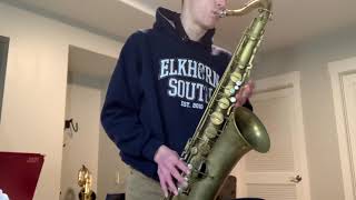 Buescher True Tone Tenor Saxophone Play Test [upl. by Luas791]