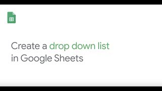 Create a drop down list in Google Sheets [upl. by Butch159]